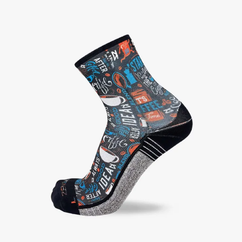 Coffee Doodle Socks (Mini-Crew) sold by Zensah