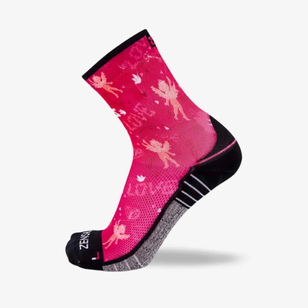 Cupid Doodle Valentine's Socks (Mini Crew) sold by Zensah