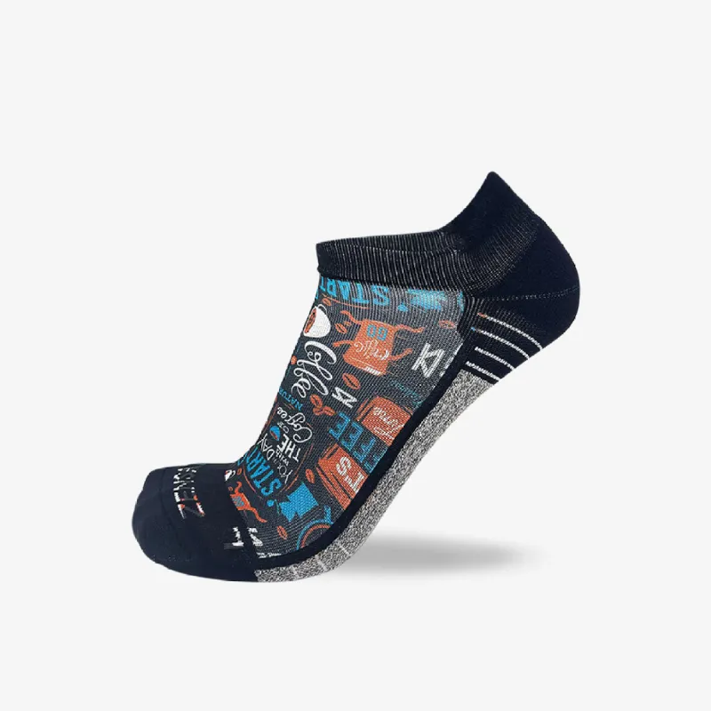 Coffee Doodle Running Socks (No Show) sold by Zensah