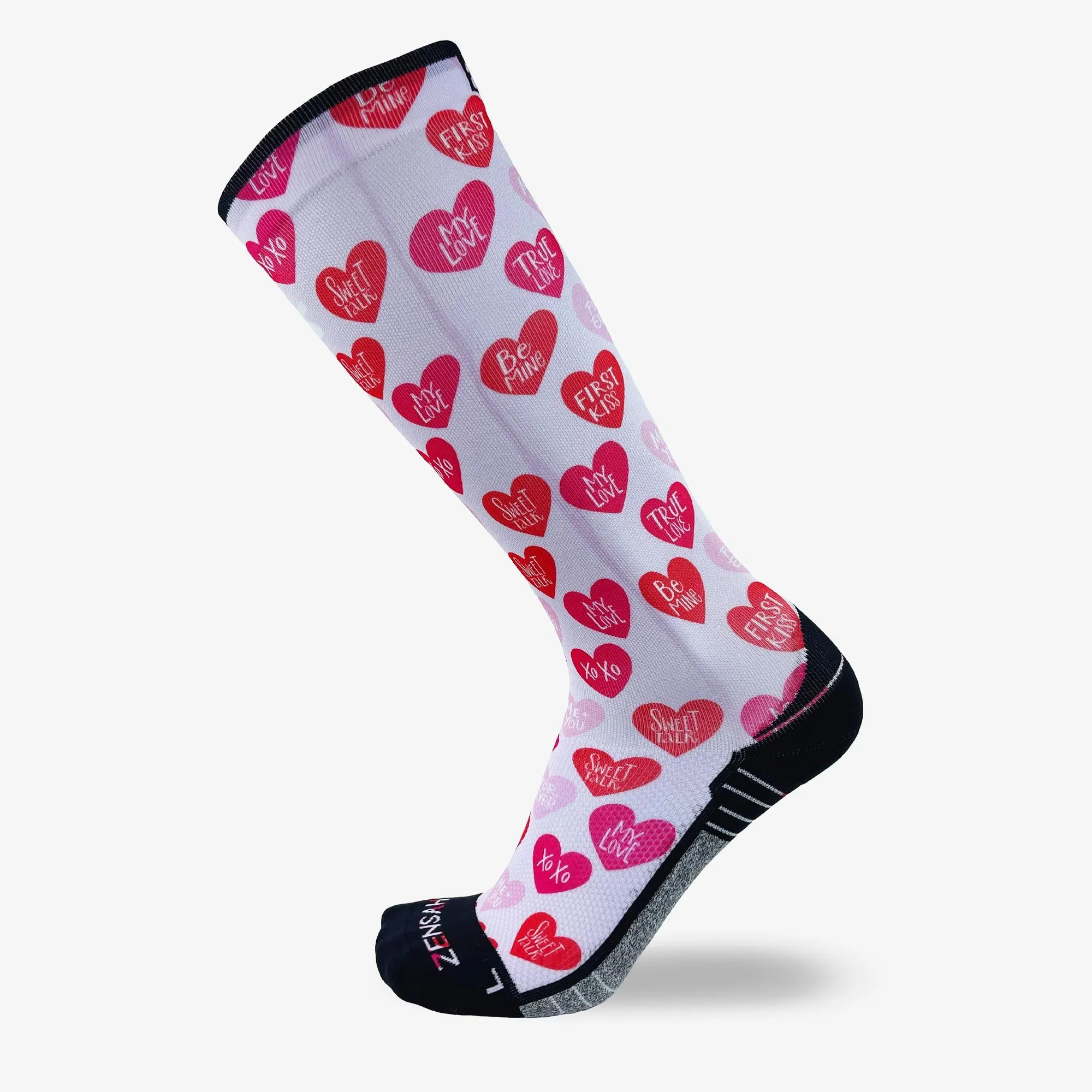 Heart Phrases Compression Socks (Knee-High) sold by Zensah