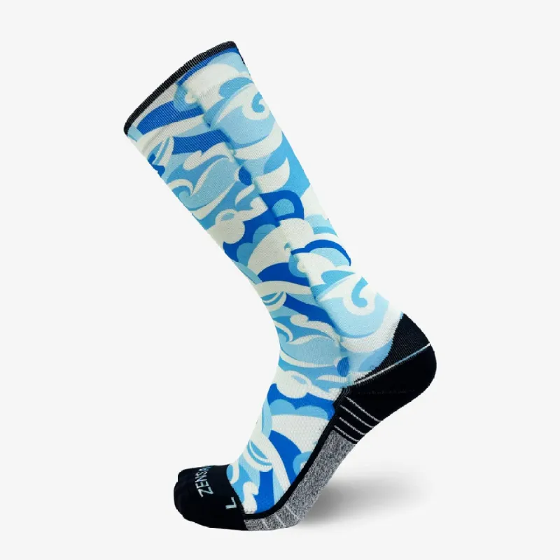 Tropical Surf Waves Compression Socks (Knee-High) sold by Zensah