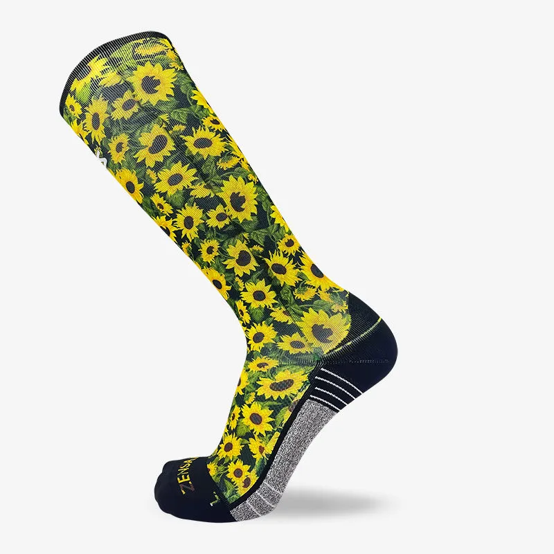 Sunflowers Compression Socks (Knee-High) sold by Zensah