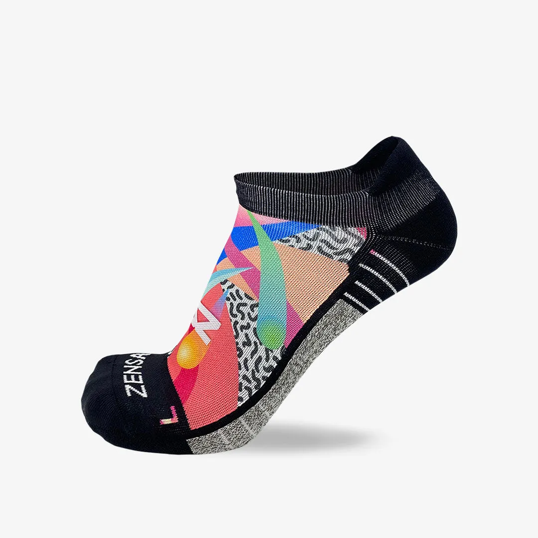 Retro Shapes Running Socks (No Show) sold by Zensah