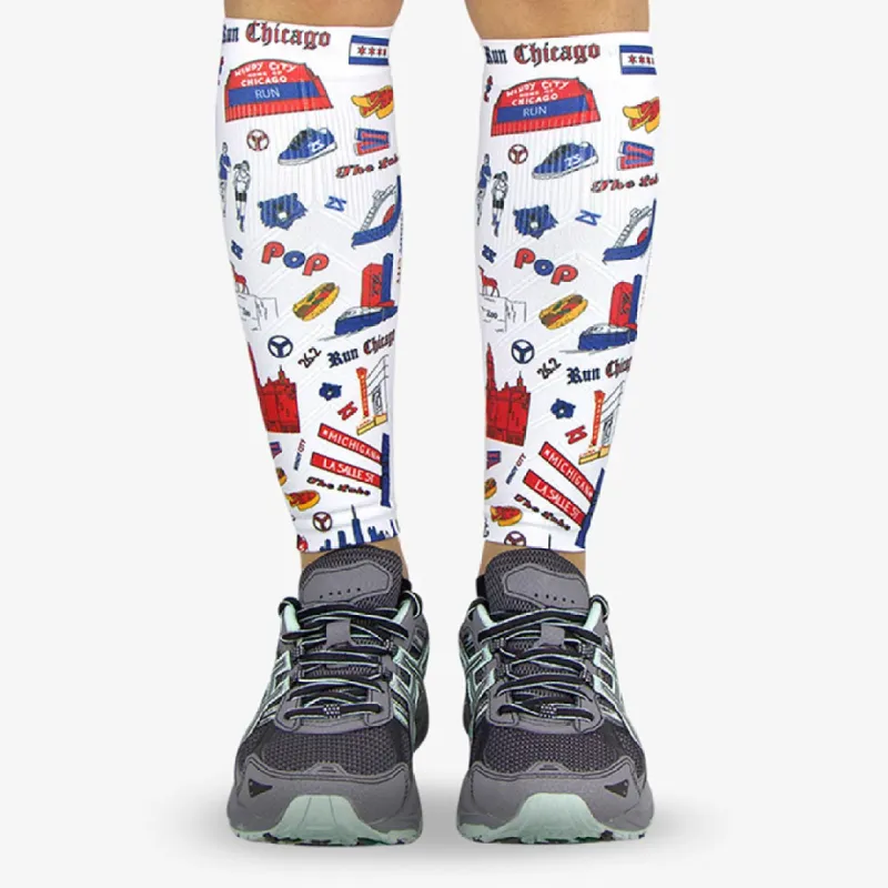 Chicago Doodle Compression Leg Sleeves sold by Zensah