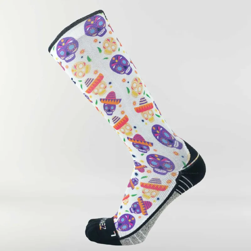 Day of the Dead Doodle Compression Socks (Knee-High) sold by Zensah