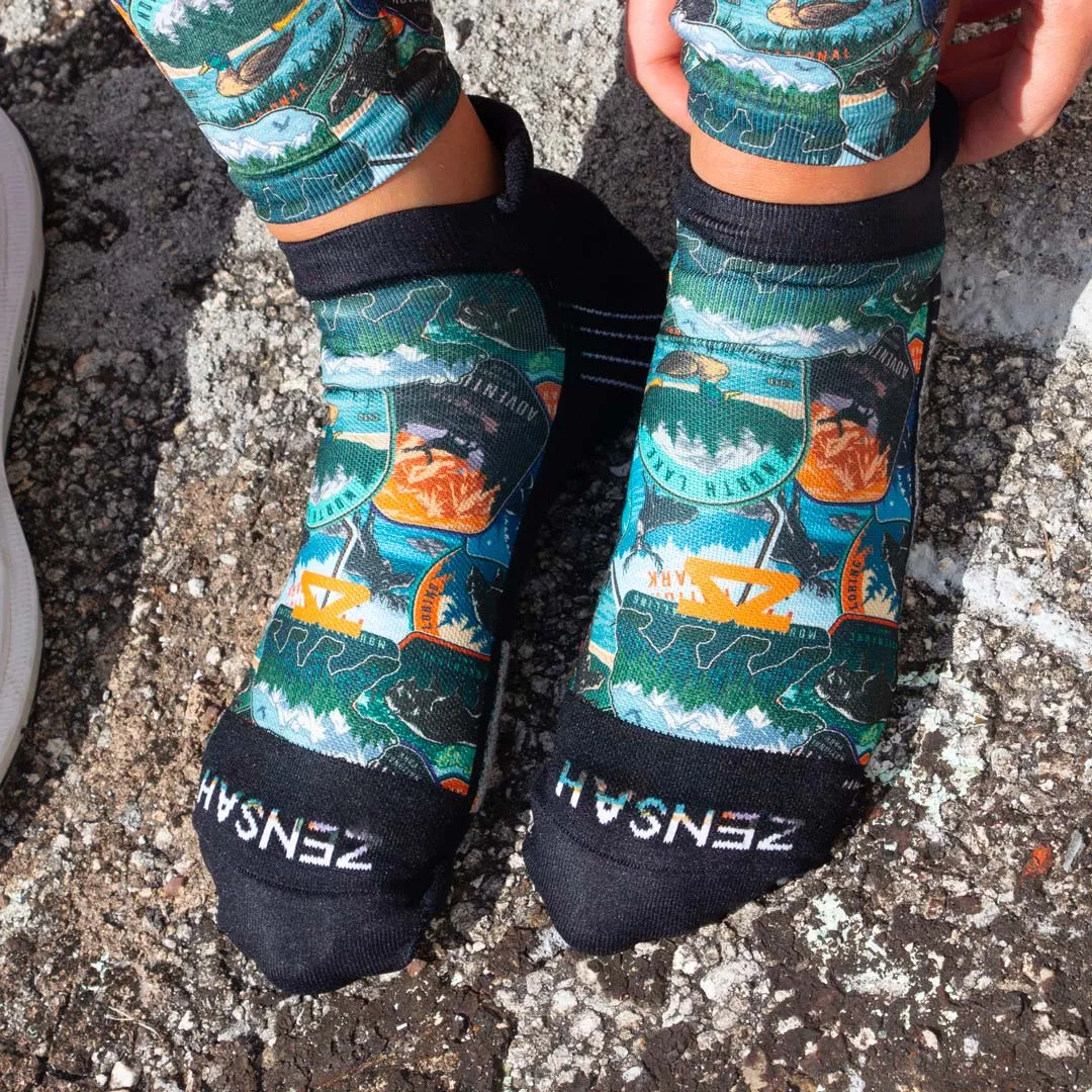 National Parks Running Socks (No Show) sold by Zensah