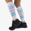 Chicago Flag Skyline Compression Leg Sleeves sold by Zensah