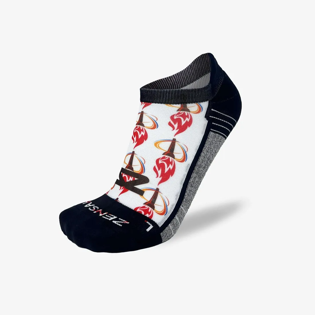 Flaming Torches Running Socks (No Show) sold by Zensah product image thumbnail 2
