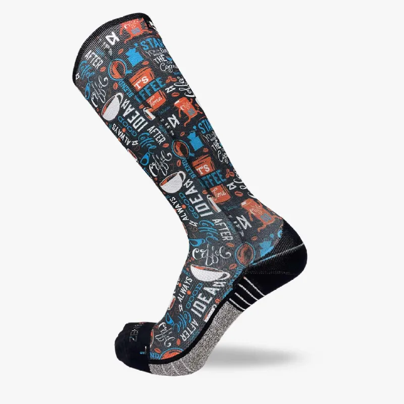 Coffee Doodle Compression Socks (Knee-High) sold by Zensah