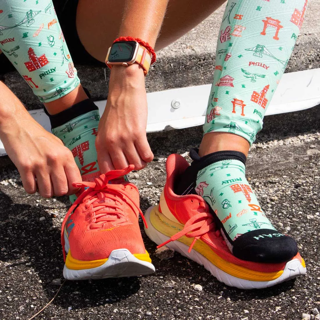 Philly Doodle Running Socks (No Show) sold by Zensah product image thumbnail 2