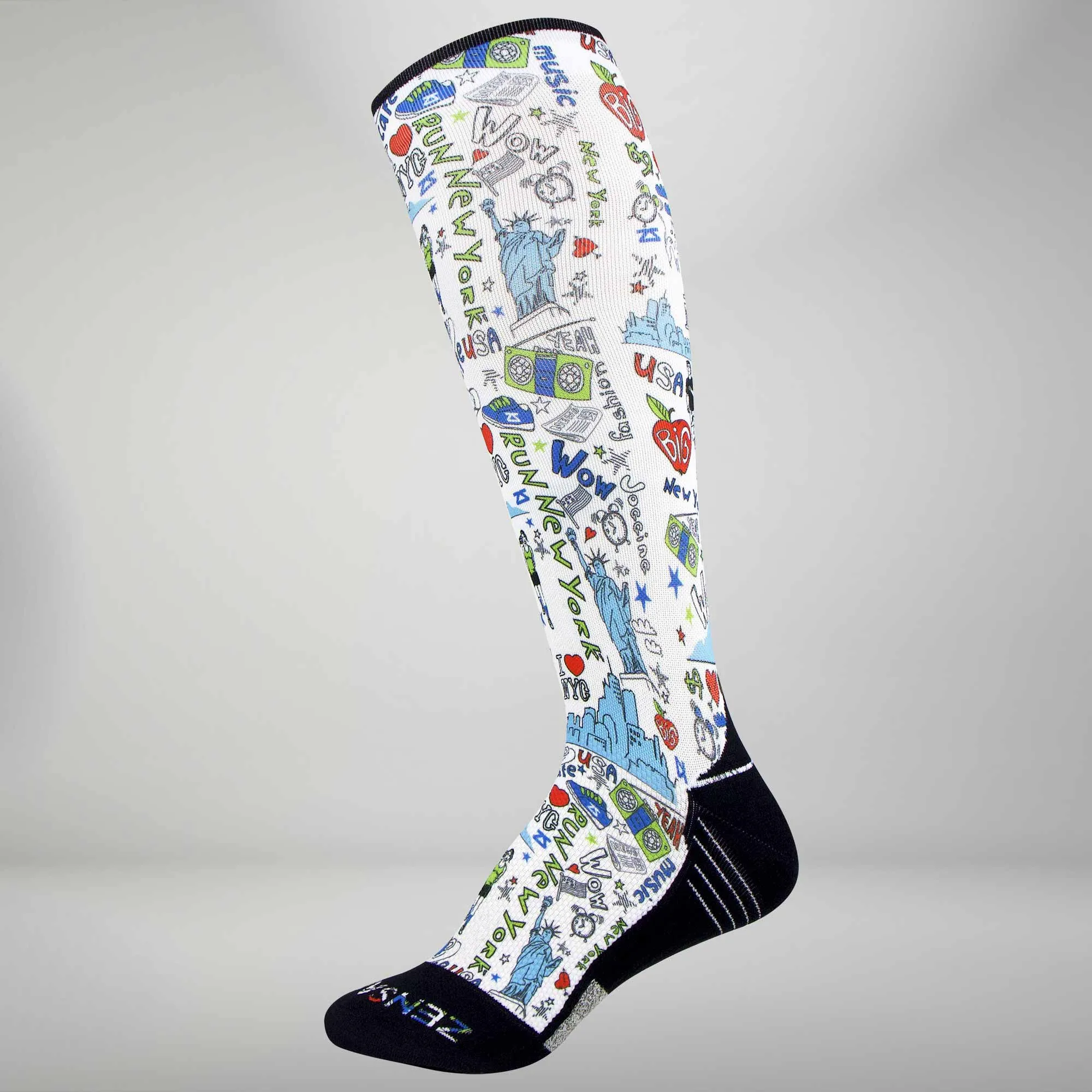 New York Doodle Compression Socks (Knee-High) sold by Zensah