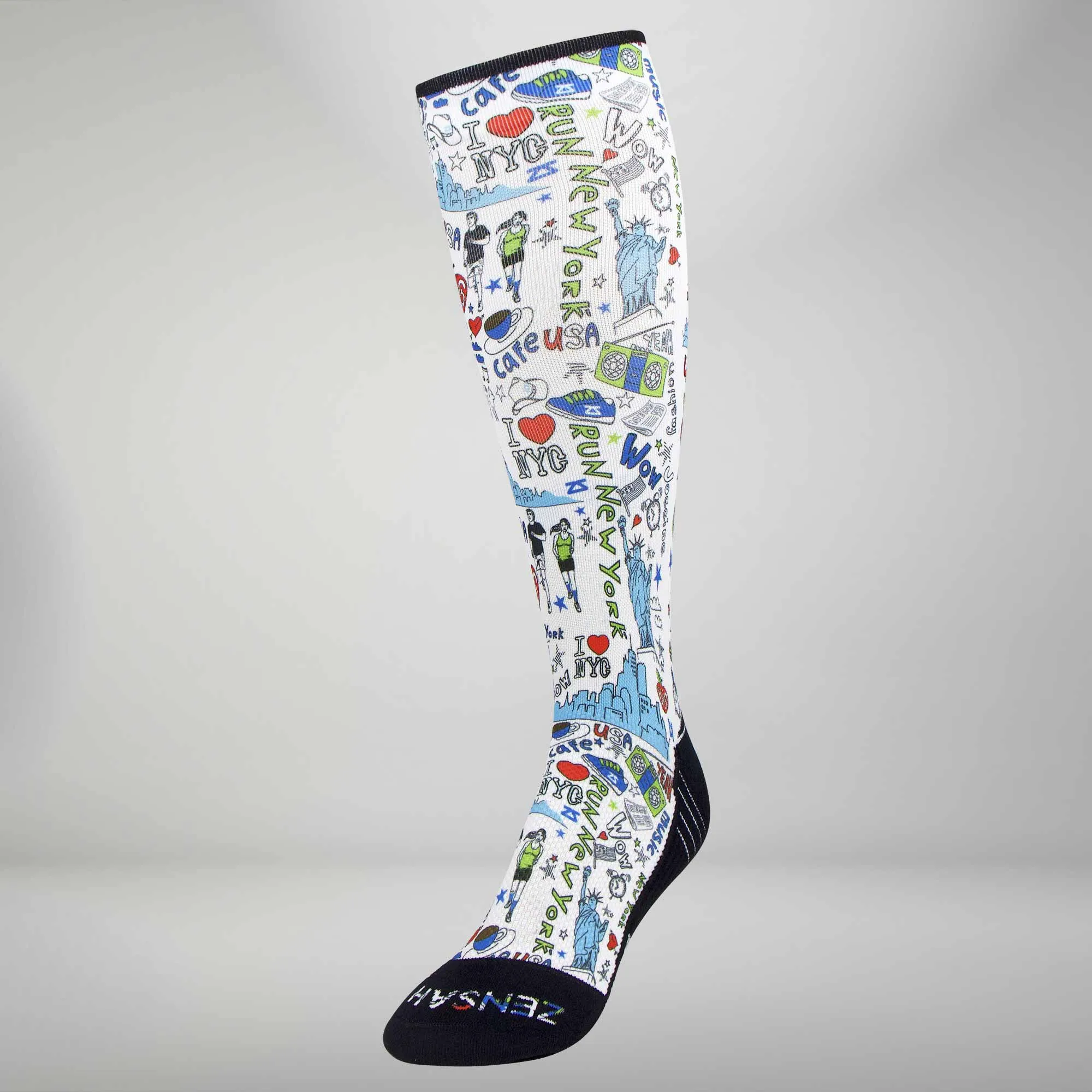 New York Doodle Compression Socks (Knee-High) sold by Zensah product image thumbnail 2