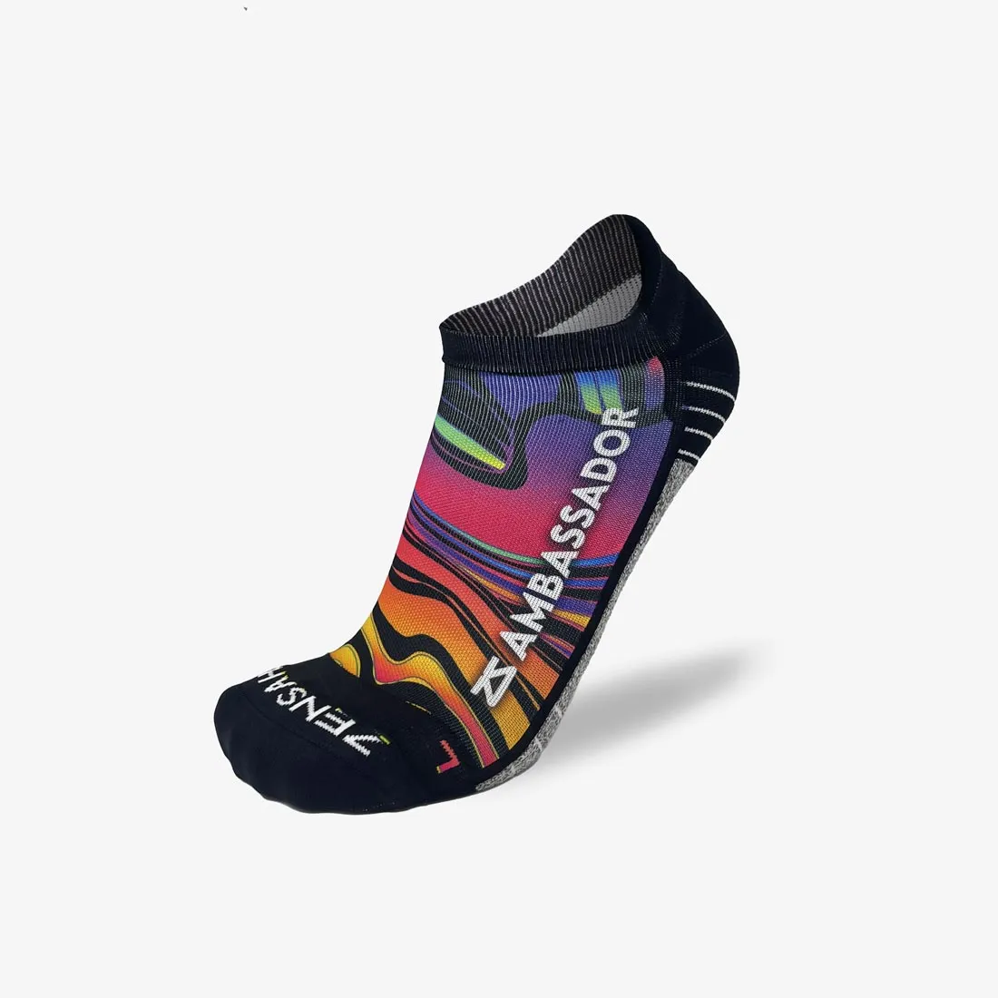 2024 Rainbow Swirls Ambassador Running Socks (No Show) sold by Zensah product image thumbnail 3