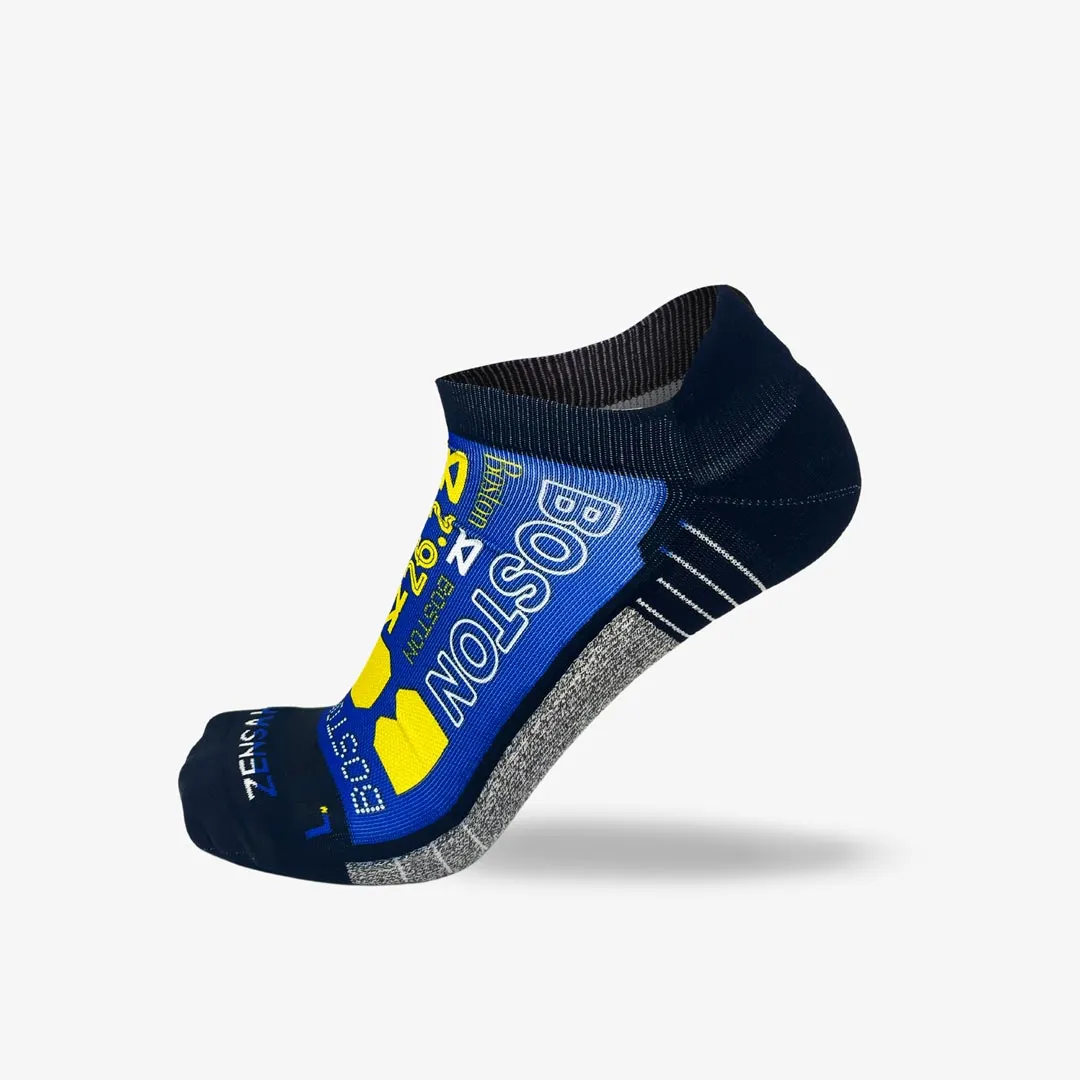 Boston Blue and Yellow Running Socks (No Show) sold by Zensah