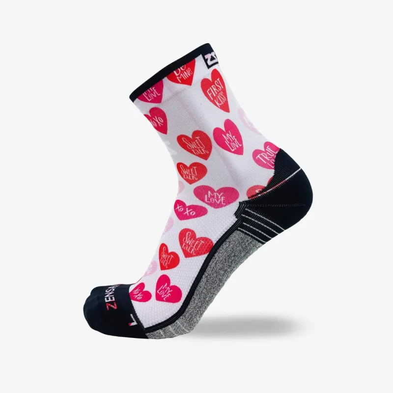 Heart Phrases Socks (Mini-Crew) sold by Zensah