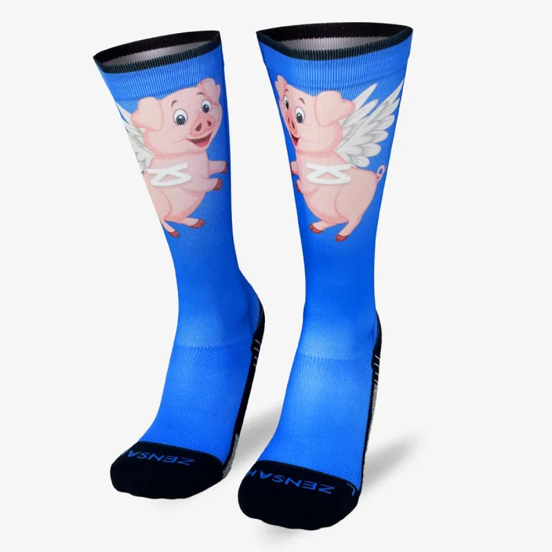 When Pigs Fly Compression Socks (Knee-High) sold by Zensah
