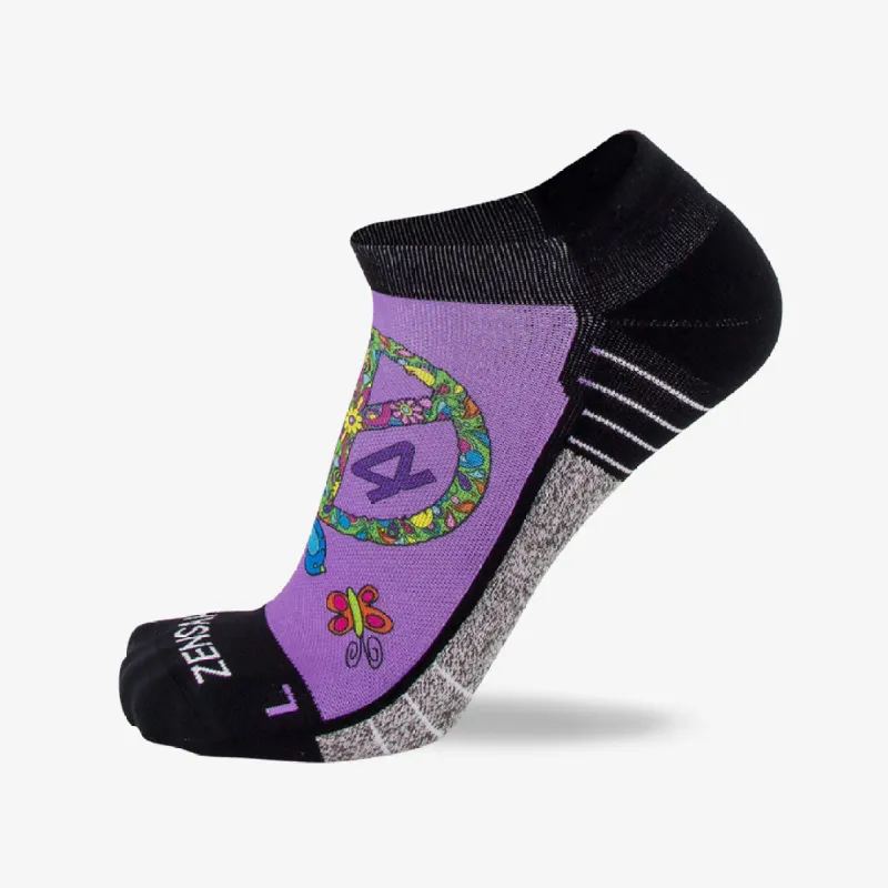 Peace Signs Running Socks (No Show) sold by Zensah