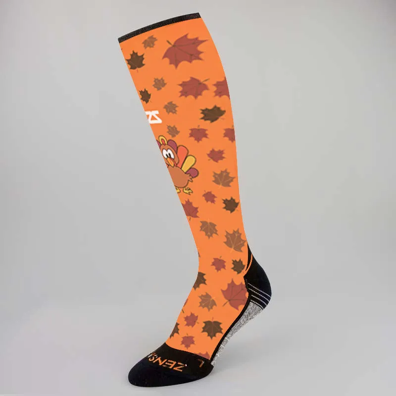 Leafy Turkey Compression Socks (Knee-High) sold by Zensah product image thumbnail 2