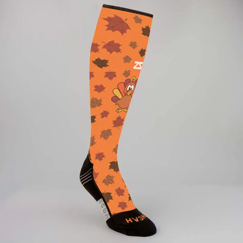Leafy Turkey Compression Socks (Knee-High) sold by Zensah product image thumbnail 3