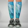Abstract Waves Compression Leg Sleeves sold by Zensah