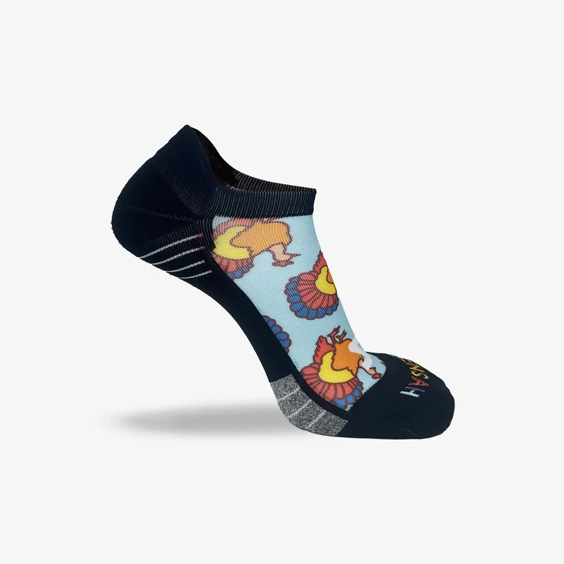 Colorful Turkeys Running Socks (No Show) sold by Zensah product image thumbnail 5