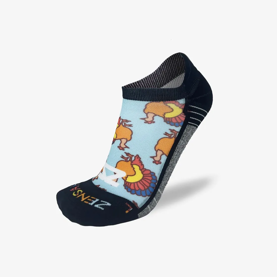Colorful Turkeys Running Socks (No Show) sold by Zensah product image thumbnail 4