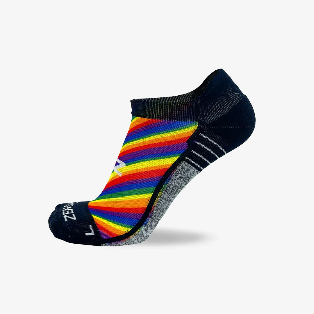 Rainbow Flag Running Socks (No Show) sold by Zensah