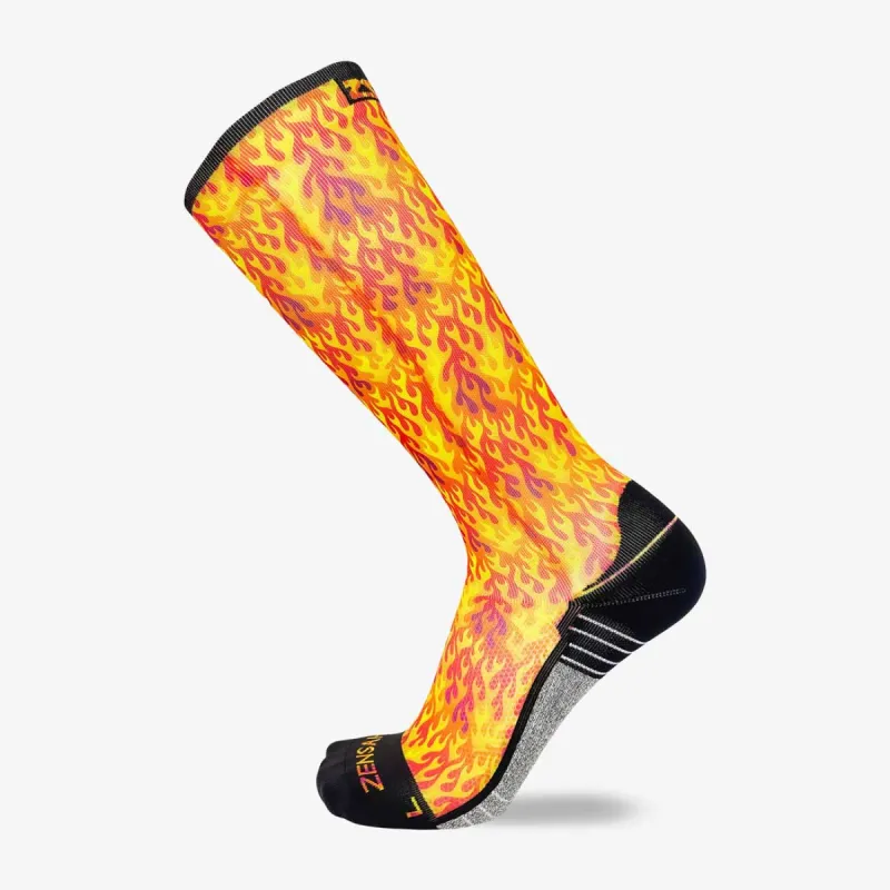 Flames Compression Socks (Knee-High) sold by Zensah
