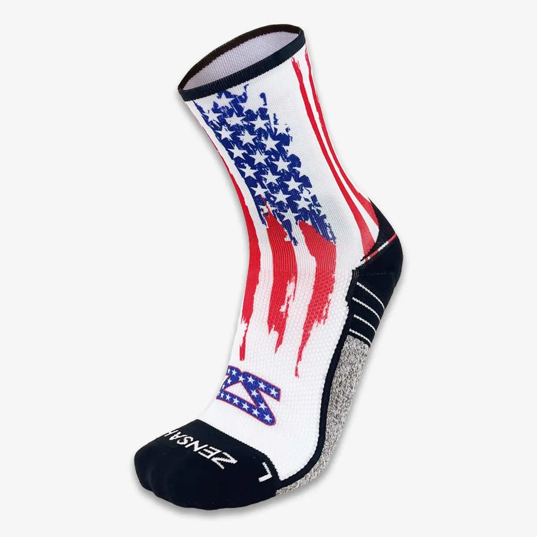 Rugged USA Flag Running Socks (Mini-Crew) sold by Zensah product image thumbnail 2