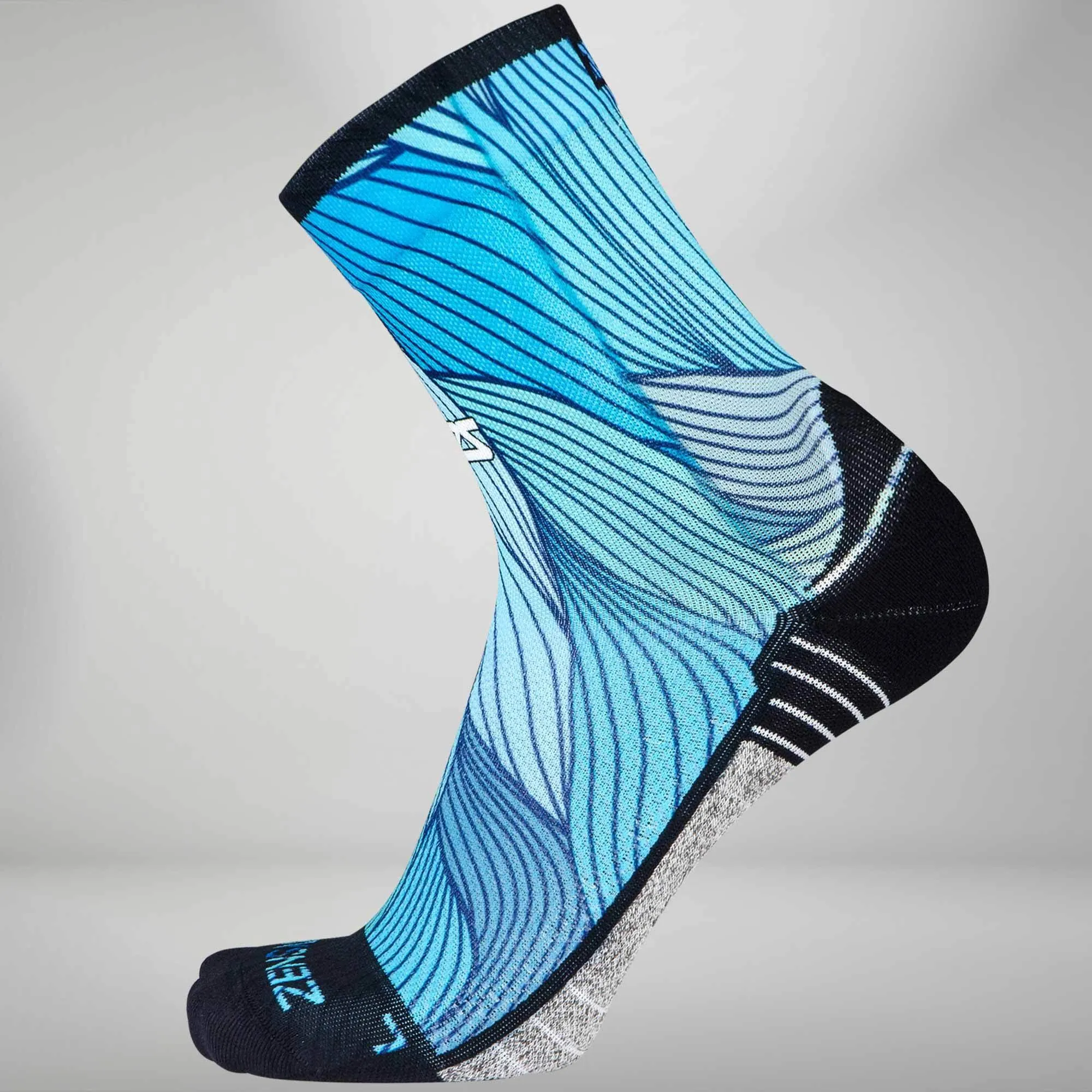 Abstract Waves Socks (Mini Crew) sold by Zensah
