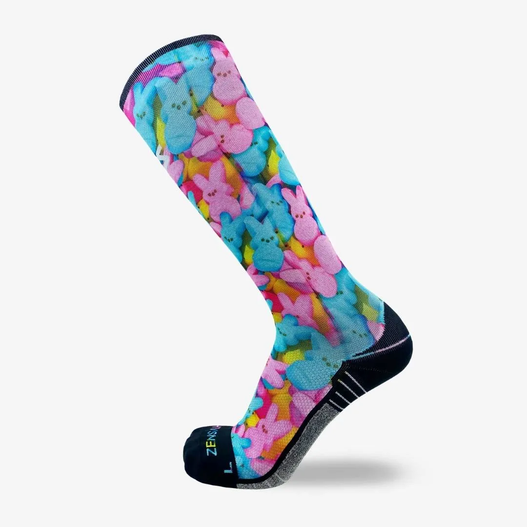 Marshmallow Bunnies Compression Socks (Knee-High) sold by Zensah