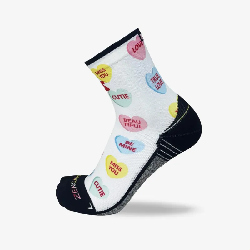 Candy Hearts Running Socks (Mini-Crew) sold by Zensah