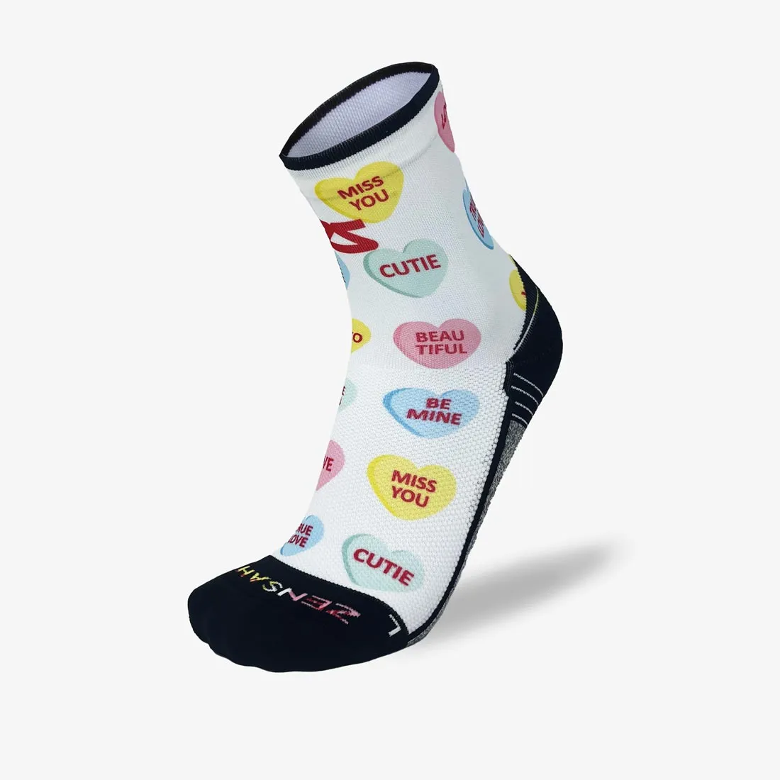 Candy Hearts Running Socks (Mini-Crew) sold by Zensah product image thumbnail 2