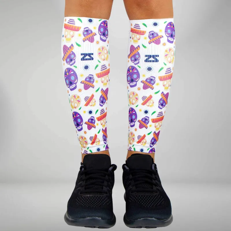 Day Of The Dead Doodle Compression Leg Sleeves sold by Zensah