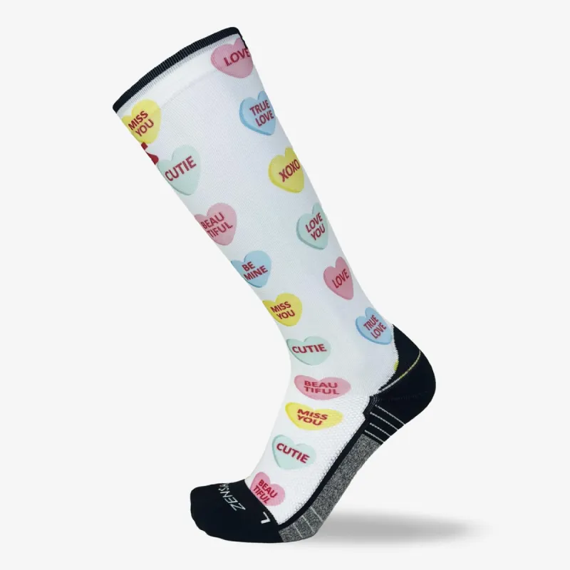 Candy Hearts Compression Socks (Knee-High) sold by Zensah