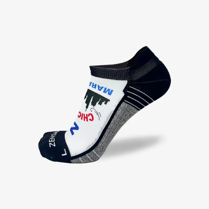 Windy Chicago Skyline Running Socks (No Show) sold by Zensah