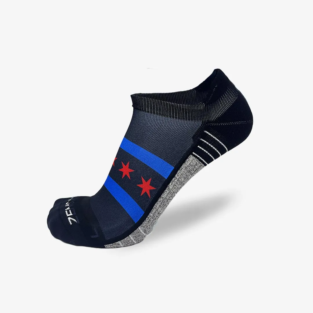 Chicago Flag Running Socks (No Show) sold by Zensah