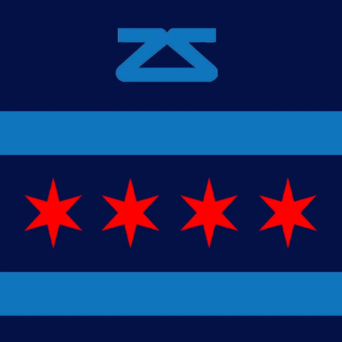 Chicago Flag Running Socks (No Show) sold by Zensah product image thumbnail 2