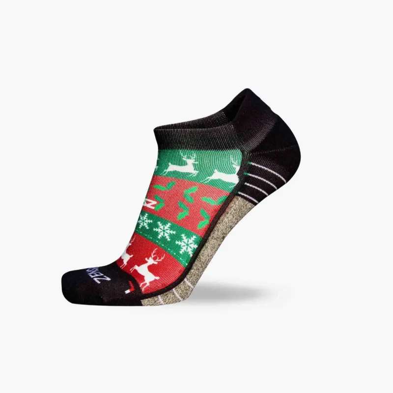 Funky Christmas Sweater Socks (No-Show) sold by Zensah