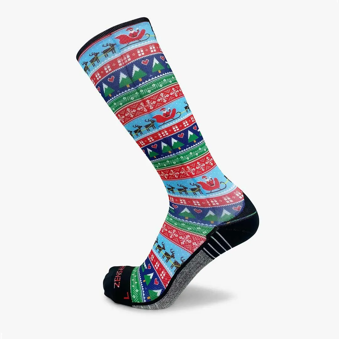 Ugly Santa Sweater Compression Socks (Knee-High) sold by Zensah