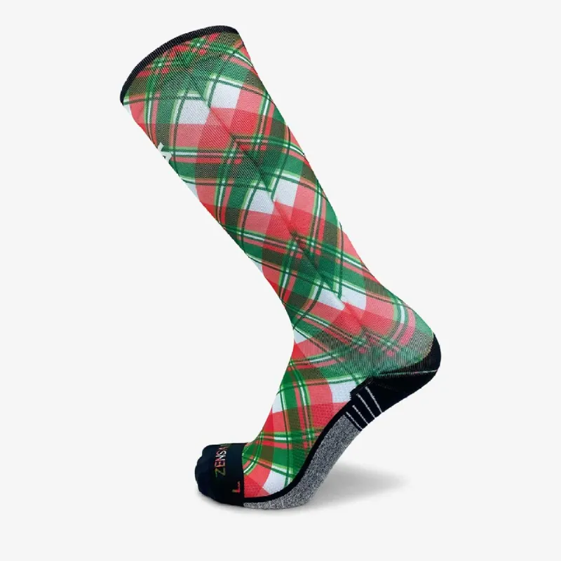Xmas Plaid Compression Socks (Knee-High) sold by Zensah