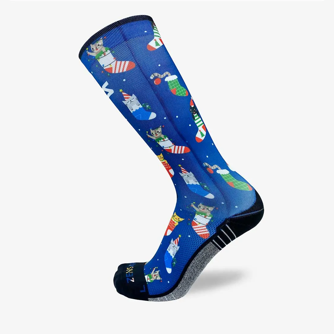 Xmas Cats Compression Socks (Knee-High) sold by Zensah