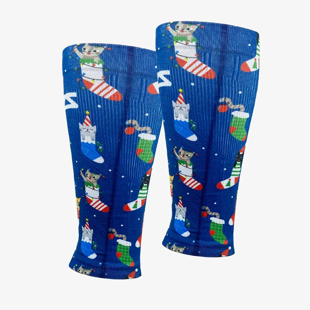 Xmas Cats Compression Leg Sleeves sold by Zensah product image thumbnail 2