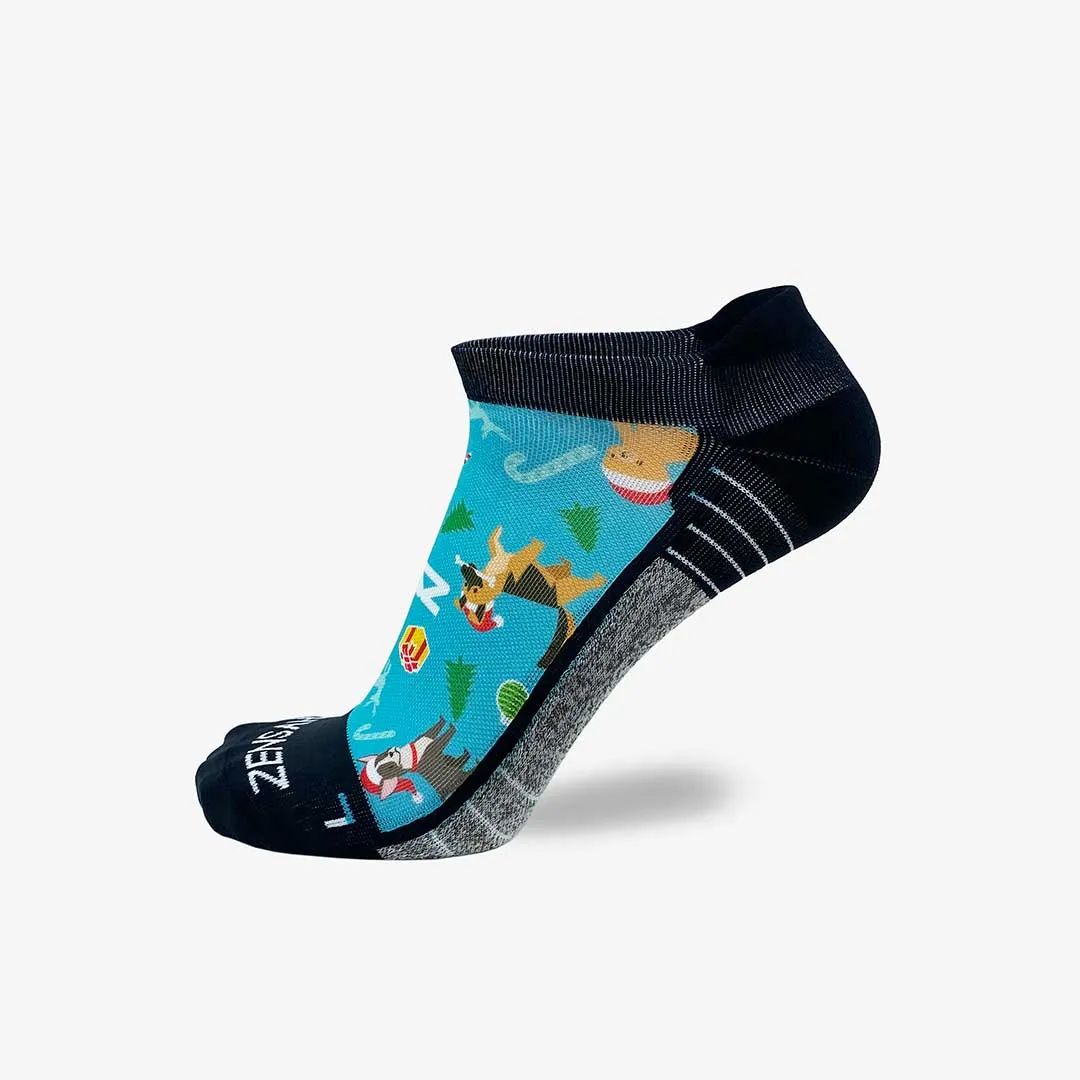 Santa Dogs Socks (No Show) sold by Zensah