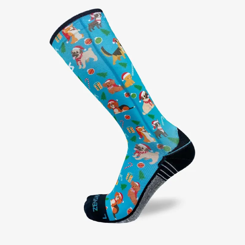 Santa Dogs Compression Socks (Knee-High) sold by Zensah