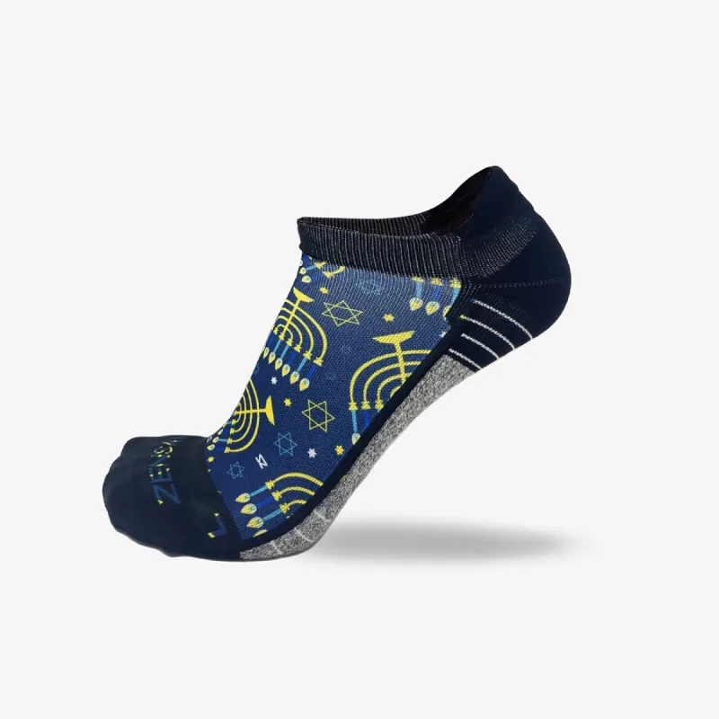 Menorahs and Stars Running Socks (No Show) sold by Zensah