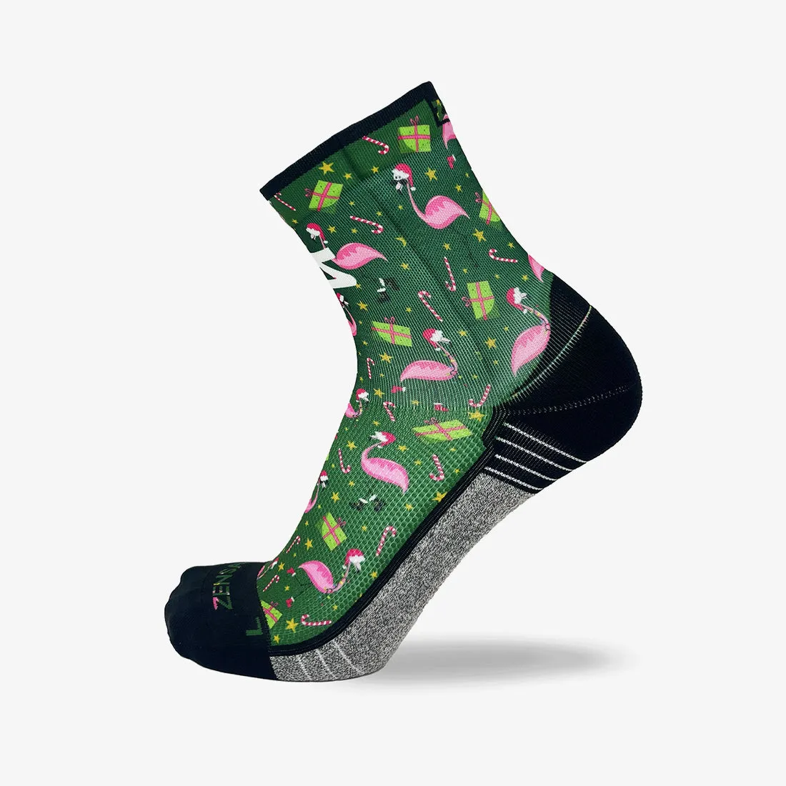 Flamingo Santas Socks (Mini-Crew) sold by Zensah