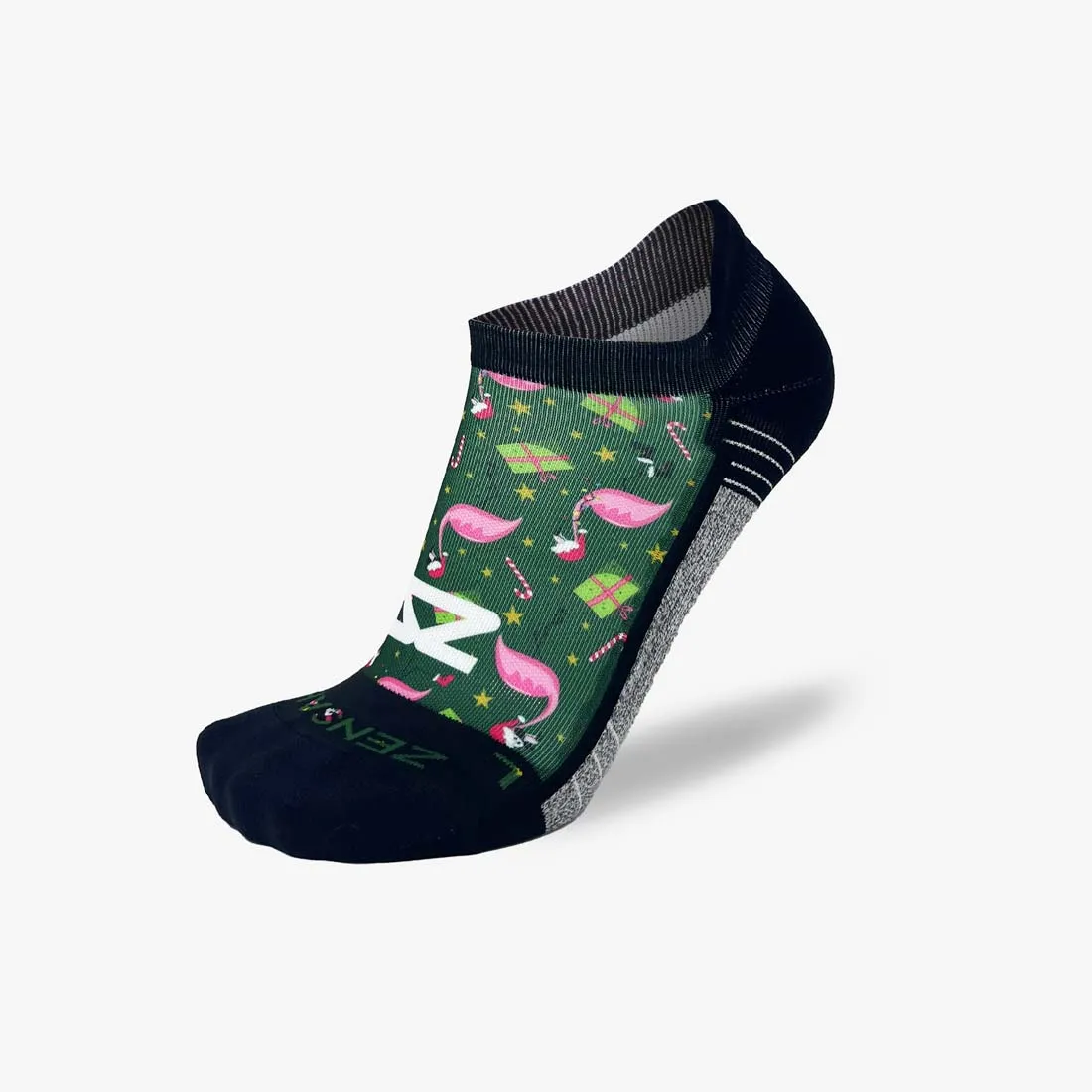 Flamingo Santas Running Socks (No Show) sold by Zensah product image thumbnail 2