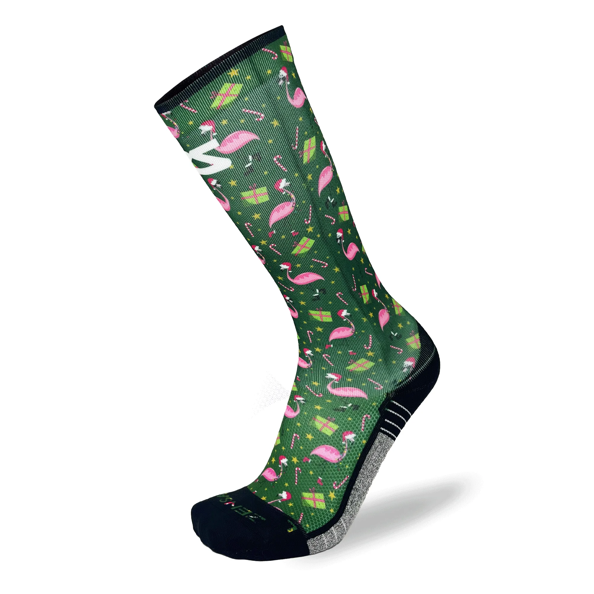 Flamingo Santas Compression Socks (Knee-High) sold by Zensah product image thumbnail 2