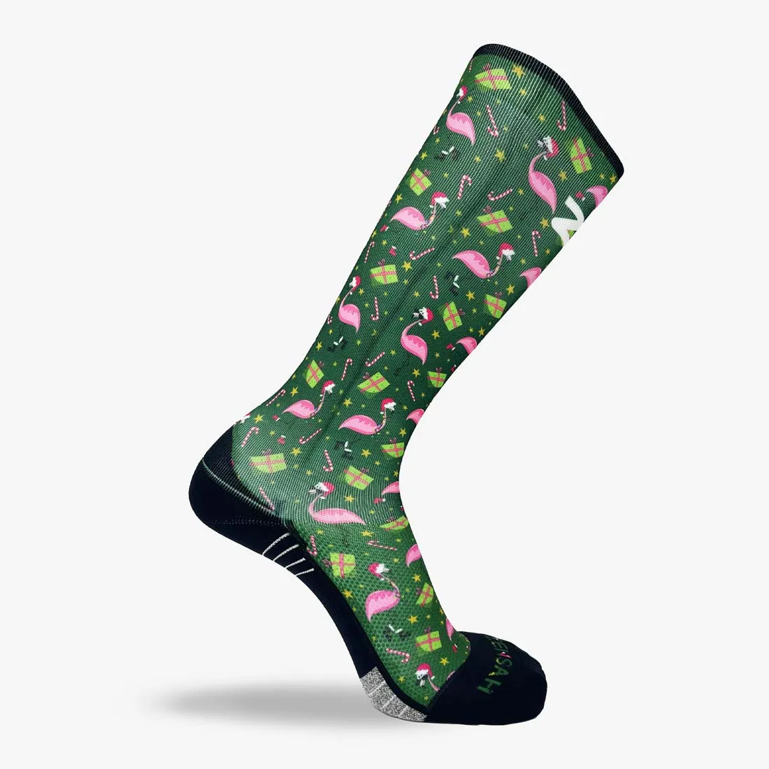 Flamingo Santas Compression Socks (Knee-High) sold by Zensah product image thumbnail 3
